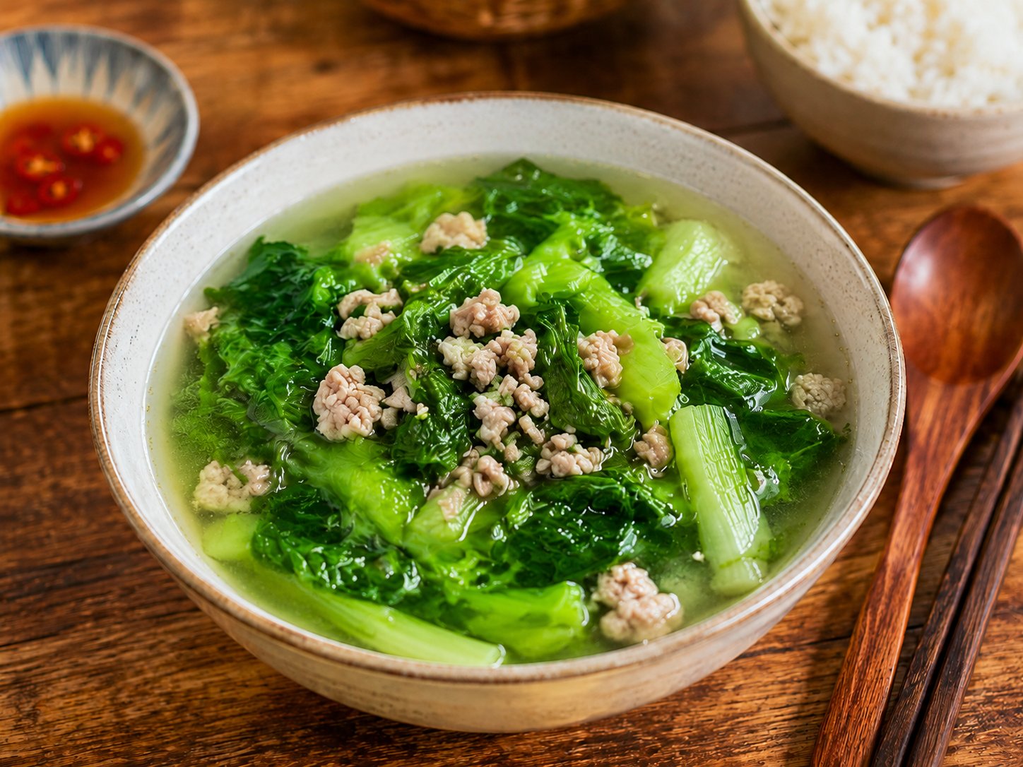 Canh cải thịt