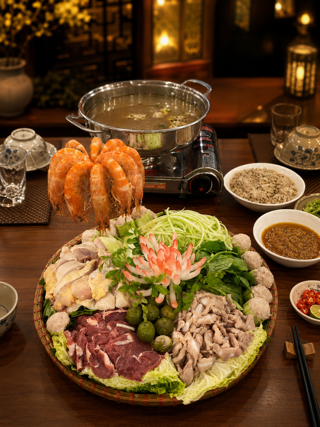 Lẩu tôm bầu