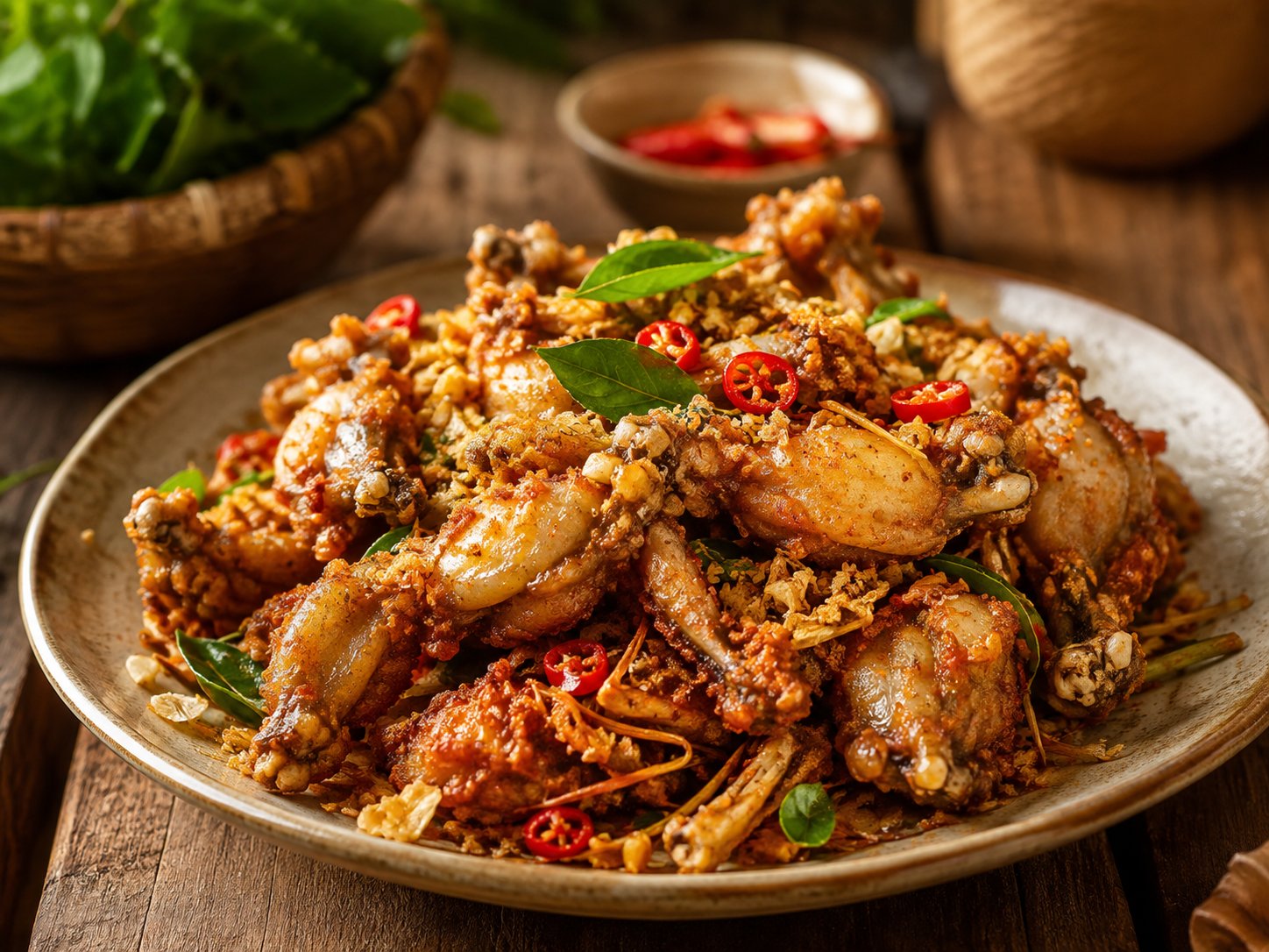 Ếch rang muối Hong Kong