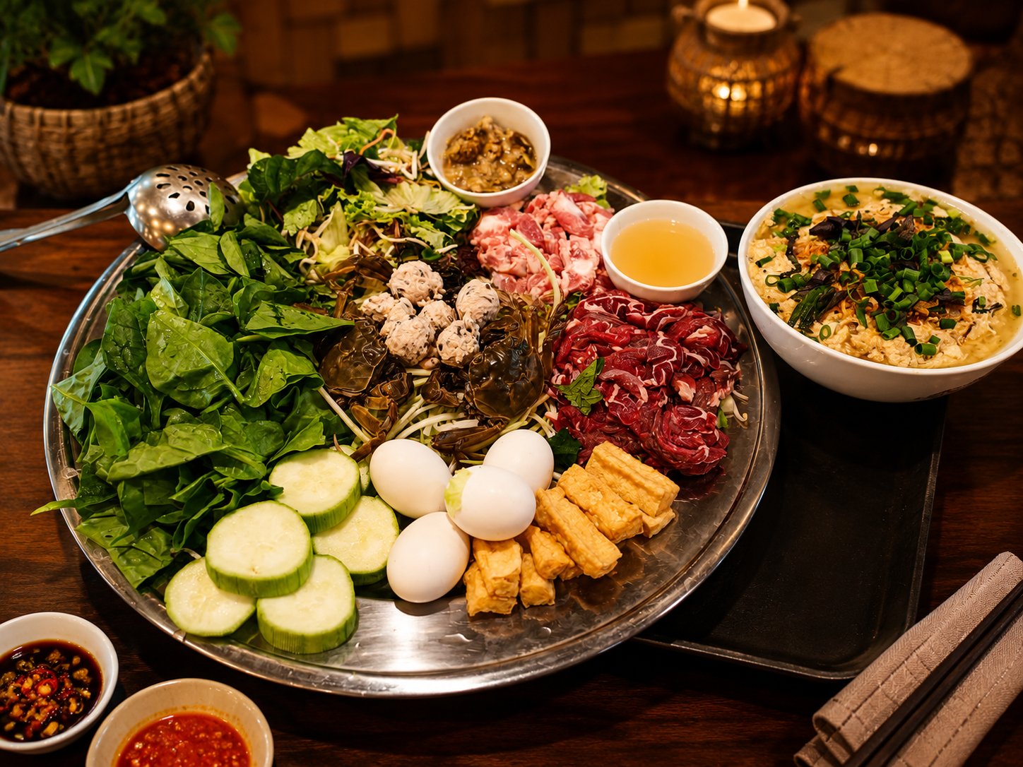 Lẩu riêu cua bắp bò