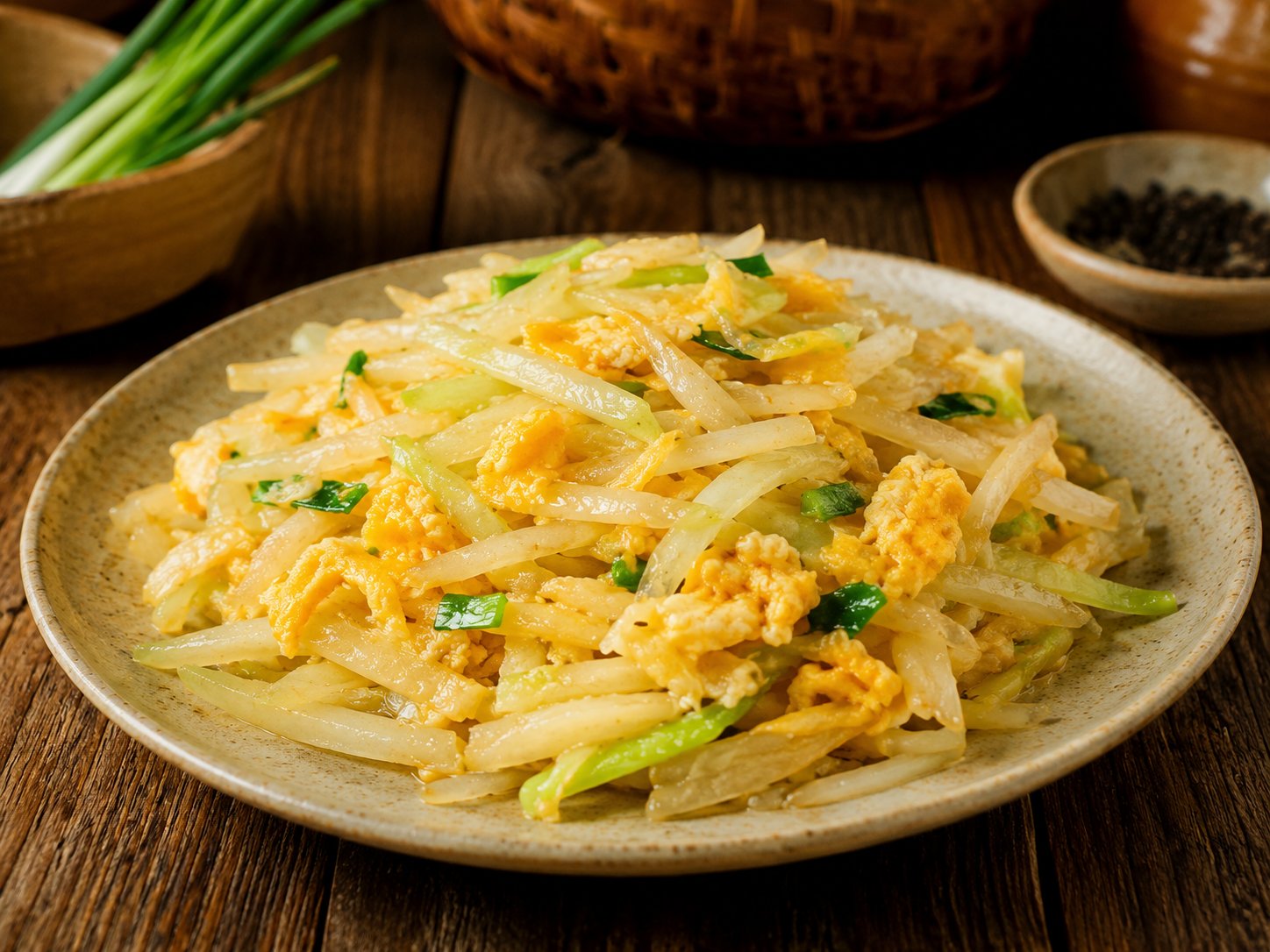 Su hào xào trứng