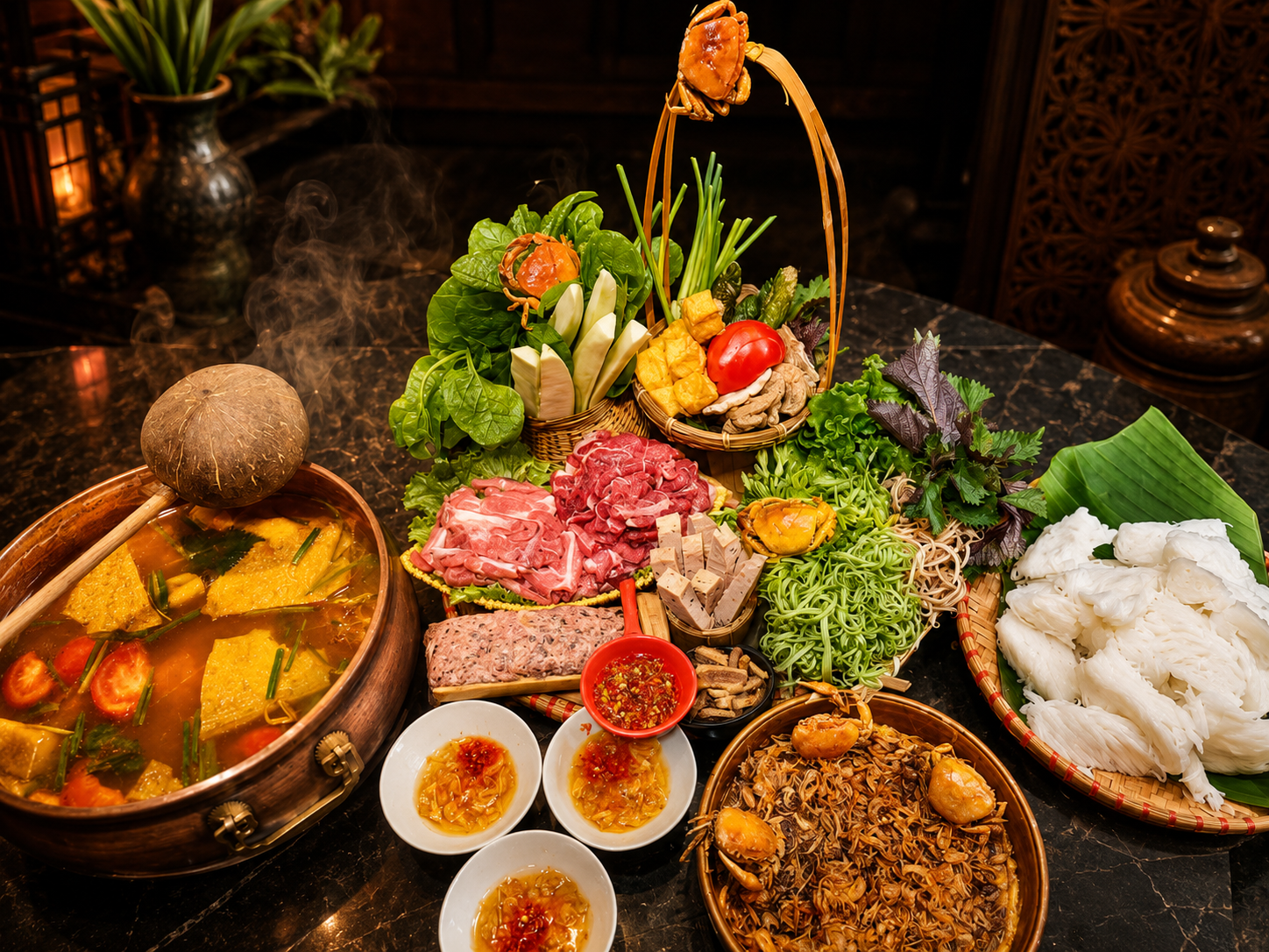 Lẩu cua sông Cà Ra