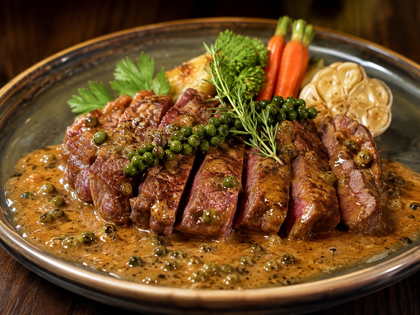 Bò Kobe sốt tiêu xanh