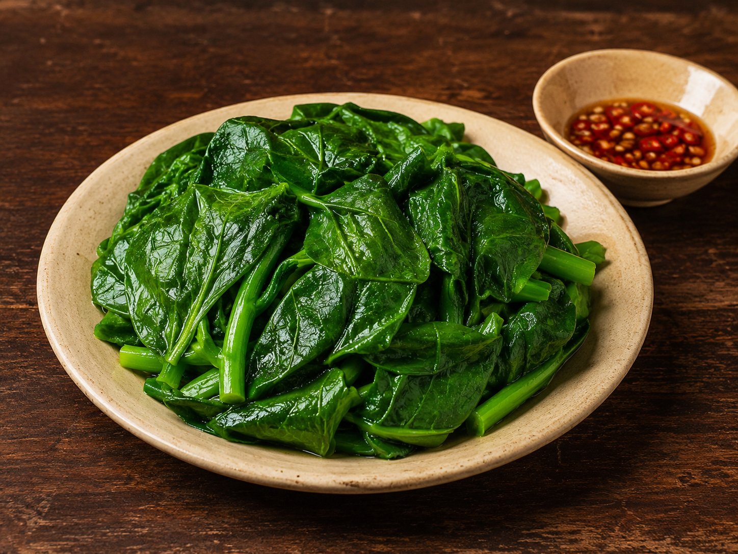 Rau muống, tơi,  lang luộc 2